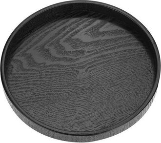 OEM Bandeja Redonda De Madera, Bandejas, Cuenco Decorativo, Cuenco Decorativo, Tabla Para Tapas, Plato Para Servir, Madera, Di&aacute;metro 27 Cm, Negro