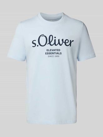 s.Oliver Red Label Regular Fit T-Shirt aus reiner Baumwolle in Hellblau, Gr&ouml;&szlig;e M