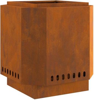 vidaXL Hoguera Marrón 48 x 48 x 51 cm Acero oxidado Vidaxl