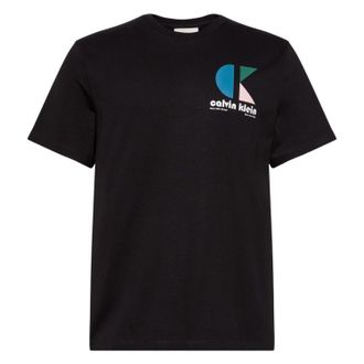 Calvin Klein Heren-T-shirt van jersey met logo (Zwart)