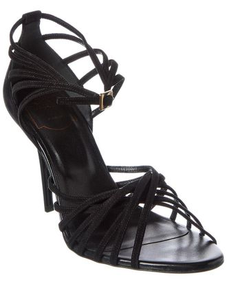 Roger Vivier Cage Suede Sandal