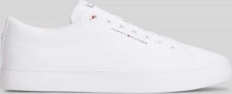 Tommy Hilfiger Sneaker aus reiner Baumwolle mit Logo-Stitching in Weiss, Gr&ouml;&szlig;e 40