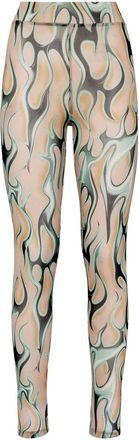 Philipp Plein Tulle Leggings Flame - Dames - Leggings - Veelkleurig - M - Polyester - Broeken