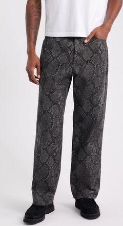 Obey Classic Baggy Jeans in Snake Print at Nordstrom, Size 30