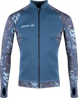 Beuchat MenS Atoll Full Zipped Wetsuit Jacket In Seaweed