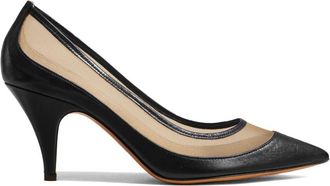 Khaite The River 75mm mesh-panel leather pumps - women - Lamb Skin/Lambskin/Lamb Skin/Polyamide - 37 - Black