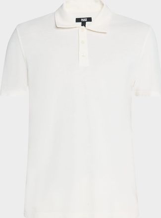 Paige Mens Demille Cotton Polo Shirt