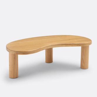 La Redoute Interieurs Organische salontafel, massief eiken, lengte 118 cm, RODI