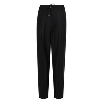 Moncler Black Wool Gabardine Trousers