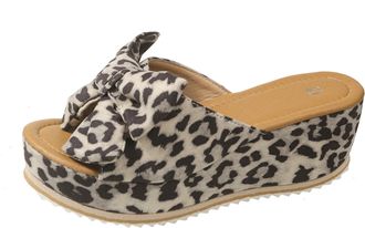 Generic Platform Sandals Womens Elegant Sandals with Wedge Heel Leisure Fashion Slippers with Bows Sandals for Summer Beach Bathing Shoes Sailing Shoes Mules,