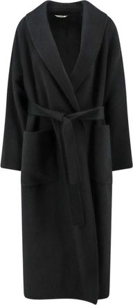 Hev&ograve; Cappotto in lana Alliste - - Coats - Donna - Nero - S
