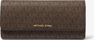 Michael Kors Jet Set Large Signature Logo Snap-Front Wallet