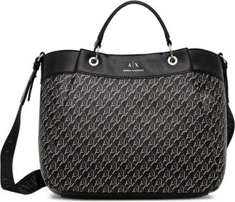 A|X Armani Exchange Borsa a tracolla con monogramma - Nero