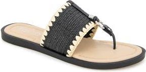 Kenneth Cole Reaction Sabriya Slide Sandal in Black Raffia at Nordstrom Rack, Size 8.5