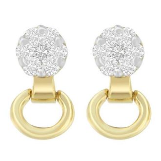 House of Brilliance 14K Yellow Gold 1/2 Ct Diamond Stud Earrings at Nordstrom