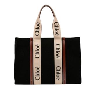 Chlo&eacute; Pre-owned Tote Bags, female, Black, Size: ONE SIZE Pre-owned Wool Tote