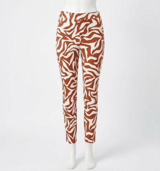 Spanx On The Go Zebra Print Pant In Clay, White