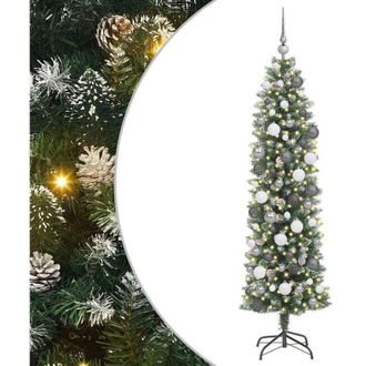vidaXL Rbol Navide&ntilde;o Artificial Delgado Verde 180 Cm Pvc Vidaxl