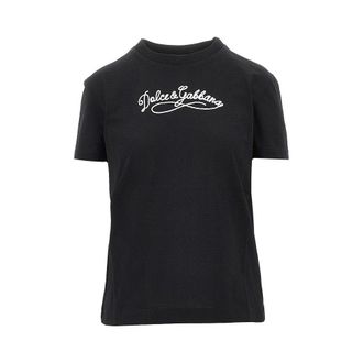 Dolce & Gabbana Logo embroidery T-shirt Woman 38