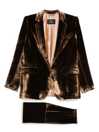 Etro single-breasted suit - Brown