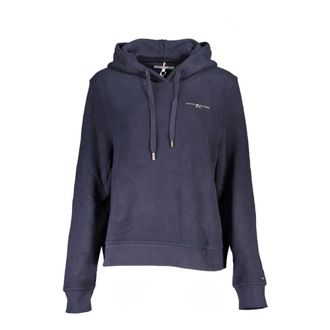 Tommy Hilfiger Blue Hooded Sweatshirt with Logo Print