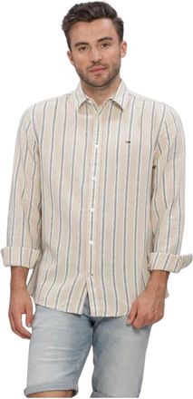 Tommy Jeans Heren, Overhemden, Veelkleurig, Maat: 2XL Linnen