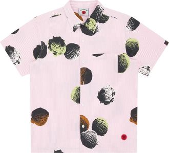 Icecream Scoop SS Shirt - Heren - Korte mouwen Overhemden - Veelkleurig - XL - Katoen - Overhemden