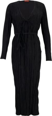 Altuzarra Elegante Zwarte Midi Jurk - Dames - Casual kleedjes - Zwart - L - Kleedjes