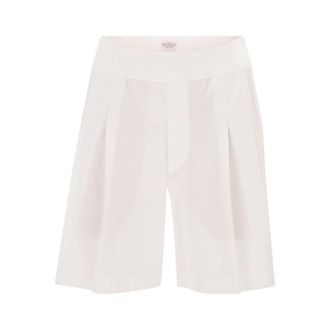 Brunello Cucinelli Active Shorts - Dames - Korte Broeken - Wit - 2XS - Katoen - Korte Broeken