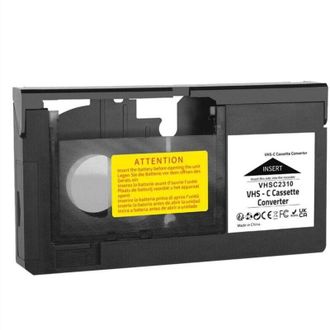 OEM Adaptador Convertidor De Casete Vhs-c A Svhs-c De 8 Mm - Compatible Con Minidv Y Hi8 - Utiliza 1 Pila Aa - Para Reproducir Casetes De V&iacute;deo - Grid Coo