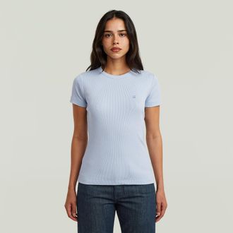 G-Star Slim Rib T-Shirt - Lichtblauw - Dames