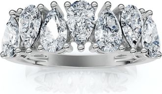 Pompeii3 1 1/5Ct Pear Shape Diamond Wedding Anniversary Ring 14k Gold Lab Grown EF/VS