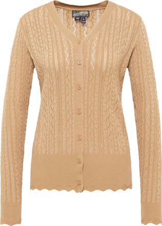 Dreimaster Dreimaster Vest met knopen Dames donker zand