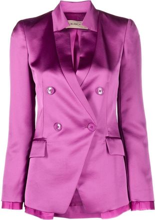 Blanca Vita double-breasted blazer - women - Polyester - 38 - Pink