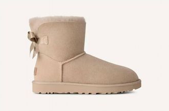 UGG Womens Mini Bailey Bow Boot In Moon Light