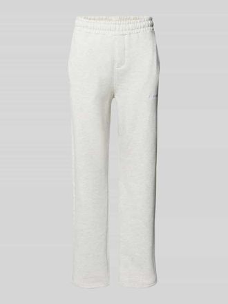 Pegador Straight Fit Sweatpants mit Logo-Stitching in Hellgrau Melange, Gr&ouml;&szlig;e XXL