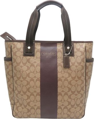 Coach Signature Signature Line Tote Bag (Pre-Owned)