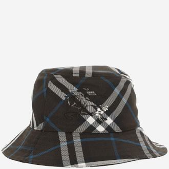 Burberry Twill Bucket Hat With Check Pattern