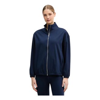 Joseph Ribkoff Hoodies & sweatvesten, Dames, Blauw, S, Nylon, Stretch Nylon Zip Jacket
