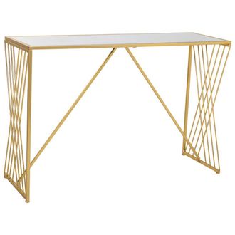 Wanderlust Deco Recibidor-consola de metal dorado 120x40x80