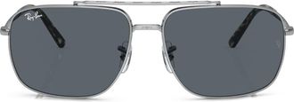 Ray-Ban tinted-lenses double-bridge sunglasses - unisex - Metal - 59 - Silver
