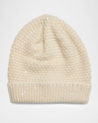 Carolyn Rowan Tweeded Cashmere Beanie