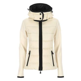 Moncler Zip-up vest - Dames - Jassen - Beige - Maat: S Polyamide