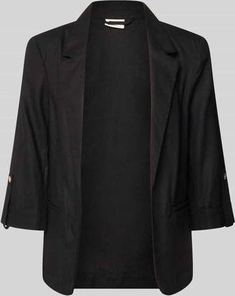 Only Relaxed Fit Blazer aus Viskose-Leinen-Mix Modell GOA in Black, Gr&ouml;&szlig;e 34