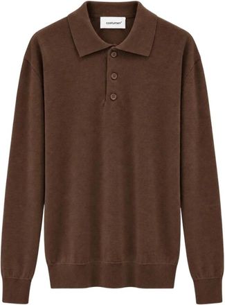 Costumein Pablo Polo - Heren - Polos - Bruin - L - Wol - Tops