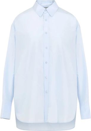 Carven Shirt in Silk Poplin - Dames - Overhemden - Blauw - 2XS - Overhemden