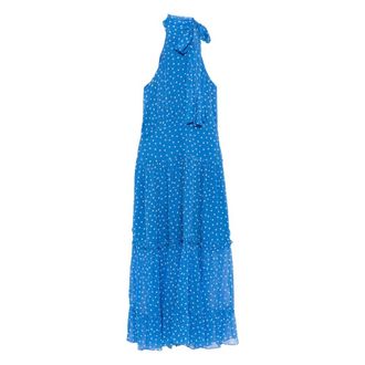 Rixo Rixo, Kleedjes, Dames, Blauw, S, Polyester, Abi Midi Jurk