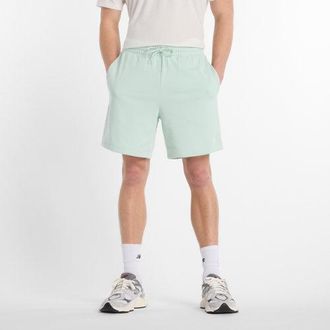New Balance Mens Sport Essentials French Terry Short 7 in Green Cotton, size Medium