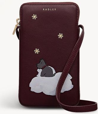 Radley London Dark Cherry Medium Phone Cross Body Bag Its Written In The Snowflakes AW25 Radley London