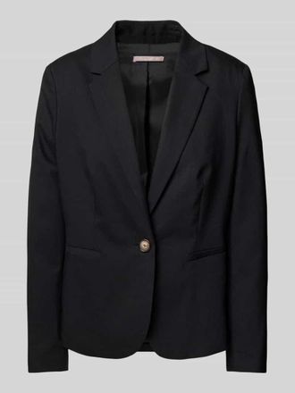 Christian Berg Regular Fit Blazer aus Baumwoll-Mix mit Leinen-Anteil in Black, Gr&ouml;&szlig;e 36
